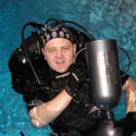 Tony with a SCUBA cup for the Aqua Amigos!